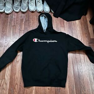 Champion Black and Gray Hoodie